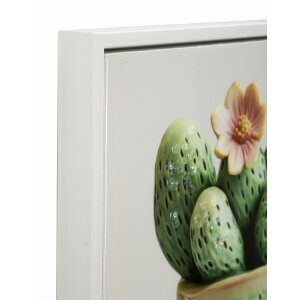 Mauro Ferretti Tableau toile avec cadre Vase cactus...