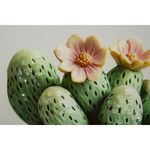 Mauro Ferretti Tableau toile avec cadre Vase cactus 40x2,8x40 cm