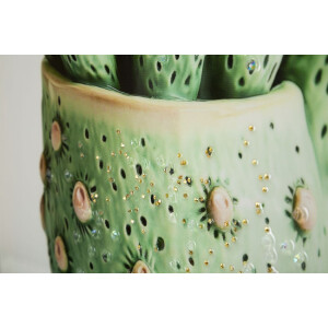 Mauro Ferretti Tableau toile avec cadre Vase cactus 40x2,8x40 cm