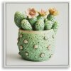 Mauro Ferretti Tableau toile avec cadre Vase cactus 40x2,8x40 cm