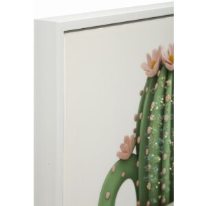Mauro Ferretti Tableau sur toile avec cadre Vase cactus...