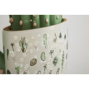 Mauro Ferretti Tableau sur toile avec cadre Vase cactus 40x2,8x40 cm