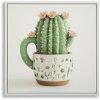 Mauro Ferretti Tableau sur toile avec cadre Vase cactus 40x2,8x40 cm