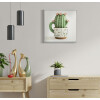 Mauro Ferretti Tableau sur toile avec cadre Vase cactus 40x2,8x40 cm
