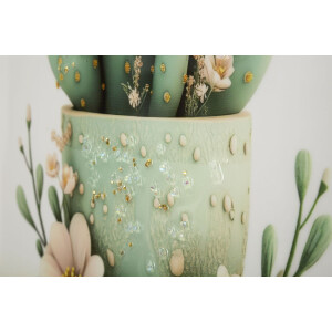 Mauro Ferretti Tableau toile avec cadre Vase cactus 40x2,8x40 cm