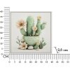 Mauro Ferretti Tableau toile avec cadre Vase cactus 40x2,8x40 cm