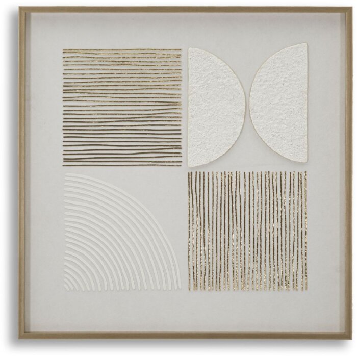 Mauro Ferretti Tableau encadré abstrait 60x3x60 cm