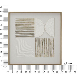 Mauro Ferretti Tableau encadré abstrait 60x3x60 cm