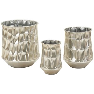 Mauro Ferretti Ensemble de vases argenté 3...