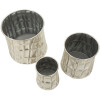 Mauro Ferretti Ensemble de vases argenté 3 pièces