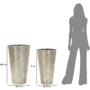 Mauro Ferretti Ensemble de vases Argelux 2 pièces Ø41x80,5 / Ø35x71 cm