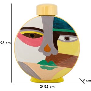 Mauro Ferretti Vase Piccassy Couleur Ronde 23x9x28 cm
