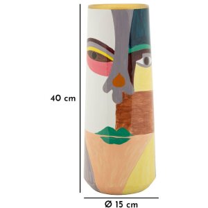 Mauro Ferretti Vase Piccassy Haut multicolore Ø15x40 cm