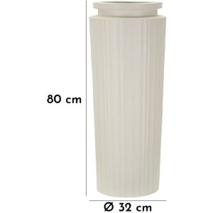 Mauro Ferretti Vase Haut 32x80 cm crème