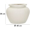 Mauro Ferretti Vase Chil 48x38 cm crème