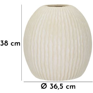 Mauro Ferretti Vase Stalactite Ø 36,5x38 cm crème