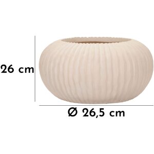 Mauro Ferretti Vase Nebel Ø35x18 cm crème