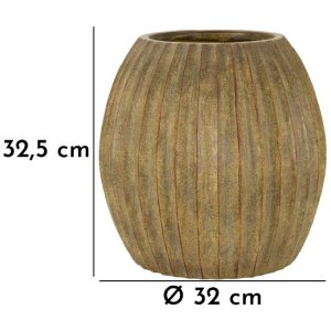 Mauro Ferretti Vase Brise Ø 32x32,5 cm vert schilf