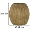 Mauro Ferretti Vase Brise Ø 32x32,5 cm vert schilf