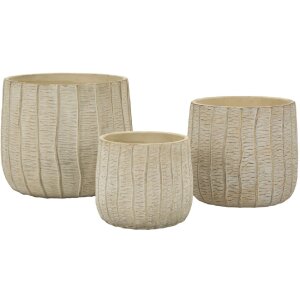 Mauro Ferretti Ensemble de 3 cachepots Flocke 30,5x27 /...
