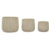 Mauro Ferretti Ensemble de 3 cachepots Flocke 30,5x27 / 25x22,2 / 19,5x18 cm crème