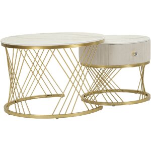 Mauro Ferretti Ensemble de 2 tables basses Votix...