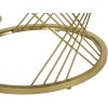 Mauro Ferretti Ensemble de 2 tables basses Votix crème doré 70x48 50x43,5 cm