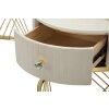 Mauro Ferretti Ensemble de 2 tables basses Votix crème doré 70x48 50x43,5 cm