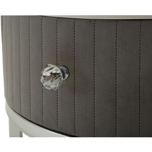 Mauro Ferretti Table basse Greys 2 pièces 70x45 – 50x40 cm gris argenté