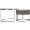 Mauro Ferretti Table basse Greys 2 pièces 70x45 – 50x40 cm gris argenté