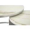 Mauro Ferretti Table basse Greys 2 pièces 70x45 – 50x40 cm gris argenté