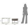Mauro Ferretti Table basse Greys 2 pièces 70x45 – 50x40 cm gris argenté