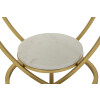 Mauro Ferretti Table dappoint en forme de cœur doré et blanc