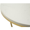 Mauro Ferretti Table dappoint en forme de cœur doré et blanc
