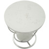 Mauro Ferretti Table dappoint cœur Ø 40x45,5 cm argent blanc