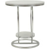 Mauro Ferretti Table dappoint cœur Ø 40x45,5 cm argent blanc