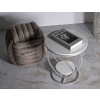 Mauro Ferretti Table dappoint cœur Ø 40x45,5 cm argent blanc