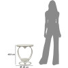 Mauro Ferretti Table dappoint cœur Ø 40x45,5 cm argent blanc