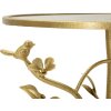 Mauro Ferretti Table dappoint Oiseaux Ø38x60cm doré verre fer