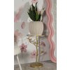 Mauro Ferretti Table dappoint Oiseaux Ø38x60cm doré verre fer