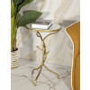 Mauro Ferretti Table dappoint Oiseaux Marbre Ø 38x60 cm doré blanc