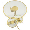 Mauro Ferretti Table dappoint Feuille avec 3 plateaux Ø 54x69,5 cm doré