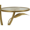 Mauro Ferretti Table dappoint Feuille avec 3 plateaux Ø 54x69,5 cm doré