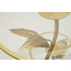 Mauro Ferretti Table dappoint Feuille avec 3 plateaux Ø 54x69,5 cm doré