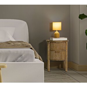 Mauro Ferretti Table de chevet Goteborg 38x34,5x52 cm marron