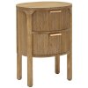 Mauro Ferretti Table de chevet Goteborg 38x34,5x52 cm marron