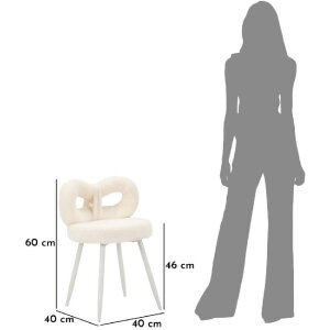 Mauro Ferretti Fauteuil Mini Ilary 40x67 cm blanc