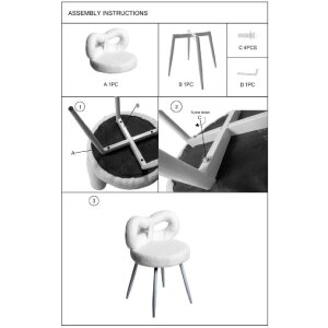 Mauro Ferretti Fauteuil Mini Ilary 40x67 cm blanc