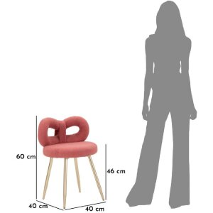 Mauro Ferretti Chaise Mini Ilary 40x67 cm rose