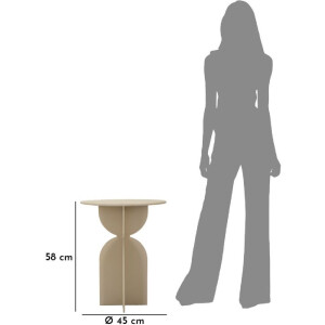 Mauro Ferretti Table dappoint Düne Ø 45x58 cm crème